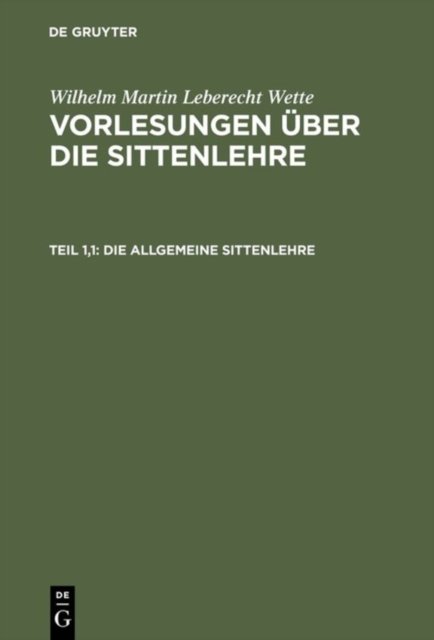 Die allgemeine Sittenlehre