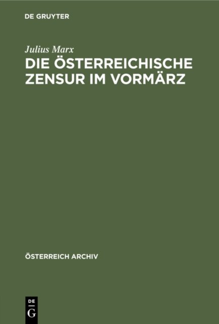österreichische Zensur im Vormärz