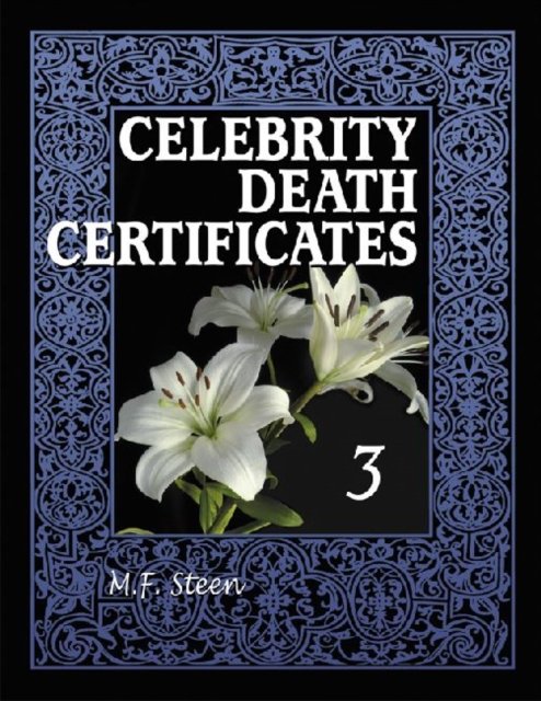 Celebrity Death Certificates 3