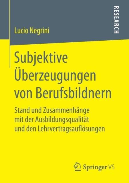Subjektive Uberzeugungen von Berufsbildnern
