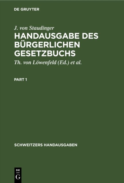 Handausgabe Des Burgerlichen Gesetzbuchs