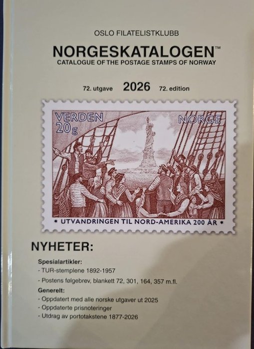 Norgeskatalogen 2026 = Specialized catalogue of the postage stamps of Norway 2026