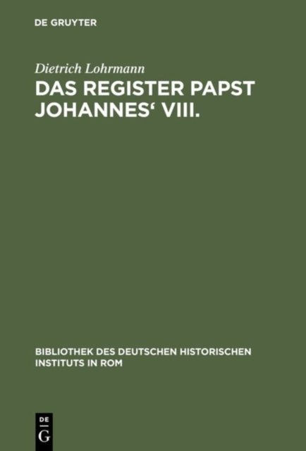 Register Papst Johannes'' VIII