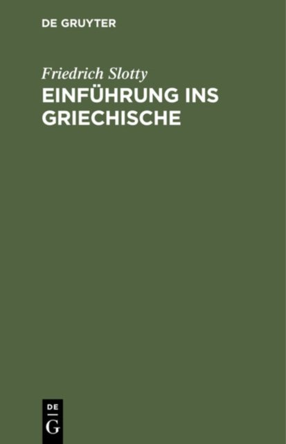 Einführung Ins Griechische