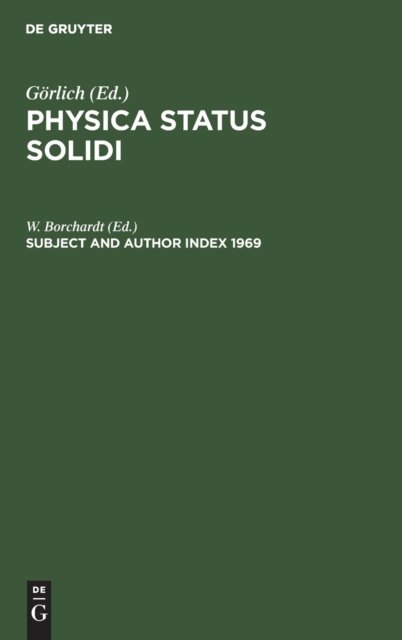 Subject and Author Index 1969