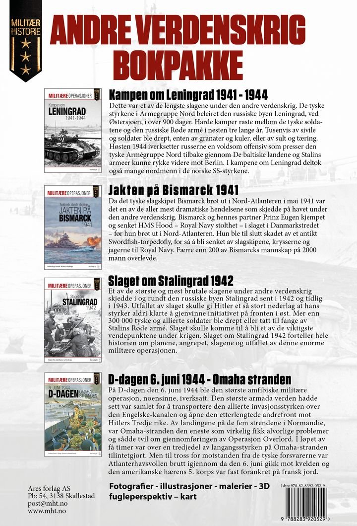 Andre verdenskrig bokpakke