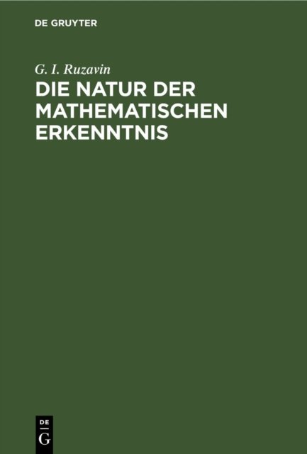 Die Natur Der Mathematischen Erkenntnis