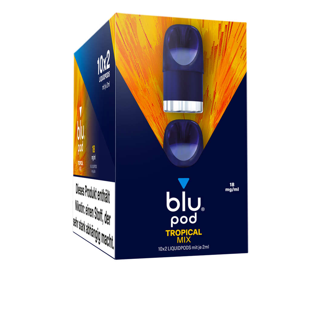 e zigarette pod tropical mix Maxi-Pack Tropical Mix Vape – blu Pod mit Tropical Mix Aroma