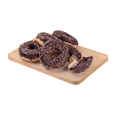 Obrázok DONUT HNEDÝ S DRV.ČOKO.BONBÓNMI 56G
