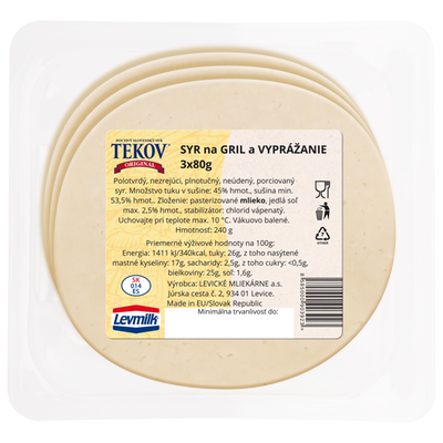 Obrázok TEKOV SYR NA GRIL A VYPR.ÚDENÝ 3X80G