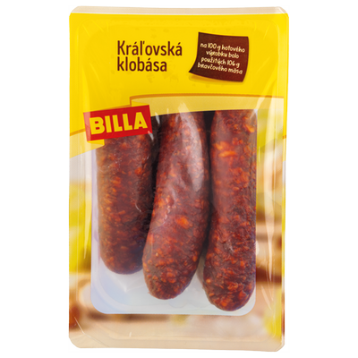 Obrázok BILLA KRÁĽ.KLOBÁSA 580G TAURIS