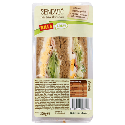 Obrázok BE PEČ. SLANINA SENDV 200G PIERE BAGUETE