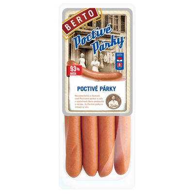 Obrázok POCTIVÉ PÁRKY 180G BERTO