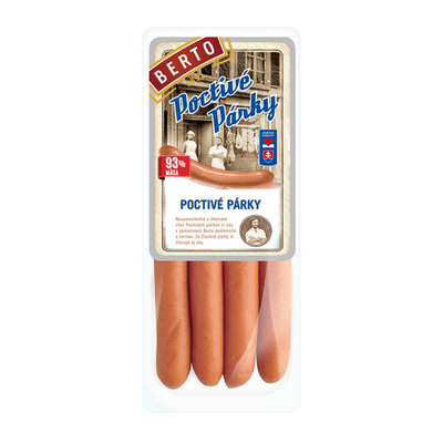 Obrázok POCTIVÉ PÁRKY 180G BERTO
