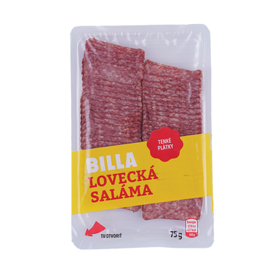 Obrázok BILLA LOVECKÁ SALÁMA 75G KMOTR