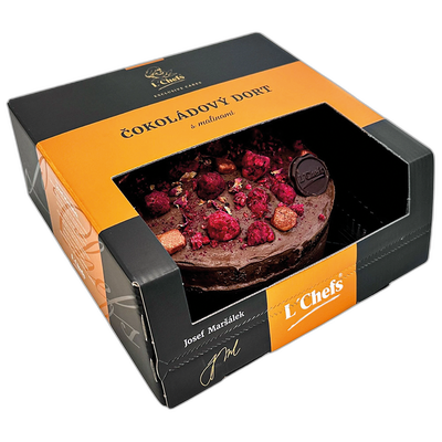 Obrázok L'CHEFS ČOKOLÁDOVÁ TORTA S MALINAMI 600G