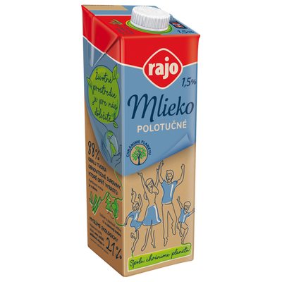 Obrázok RAJO MLIEKO 1,5% ČERSTVÉ 1L