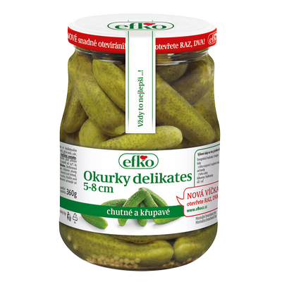 Obrázok EFKO UHORKY DELIKATES 5-8CM 720ML-670G