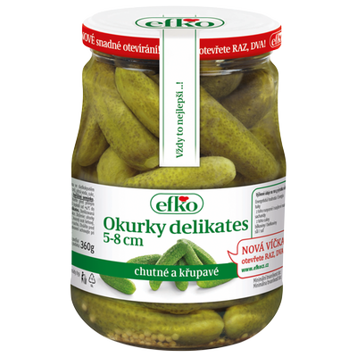 Obrázok EFKO UHORKY DELIKATES 5-8CM 720ML-670G