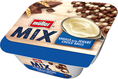 Obrázok MULLER MIX JOGURT CHOCO BALLS 130G