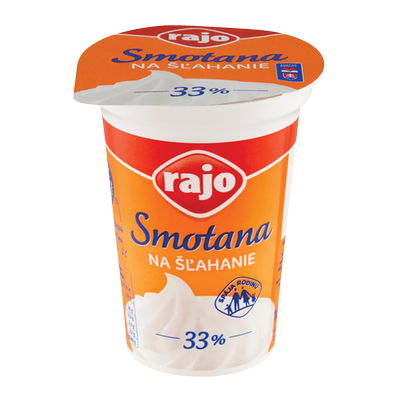 Obrázok RAJO SMOTANA NA ŠĽAHANIE 33% 180ML