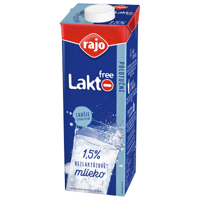 Obrázok RAJO LAKTOFREE MLIEKO 1,5% UHT 1L