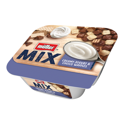Obrázok MULLER MIX JOGURT CHOCO WAFFLES 130G