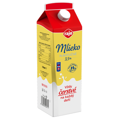 Obrázok RAJO MLIEKO 3,5% ČERSTVE 1L