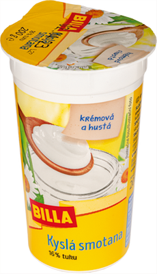 Obrázok BILLA SMOTANA KYSLÁ 16% 200G