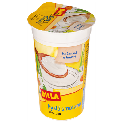 Obrázok BILLA SMOTANA KYSLÁ 16% 200G
