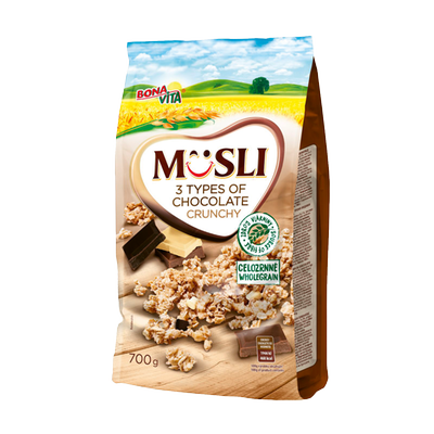 Obrázok BONAVITA MUSLI 3 DRUHY ČOKOLÁDY 700G