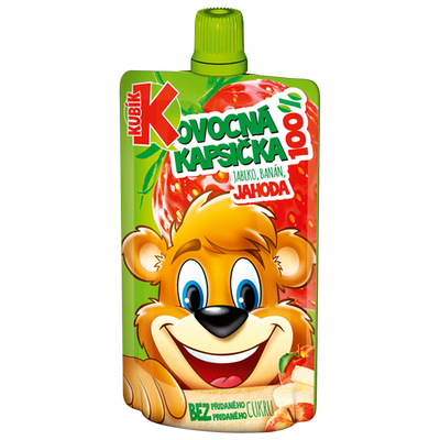 Obrázok KUBÍK 100% JABL-MRKVA-BANÁN-JAHODA 100G