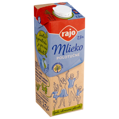 Obrázok RAJO MLIEKO 1,5% UHT 1L EDGE