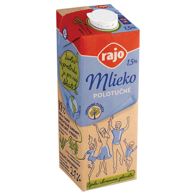 Obrázok RAJO MLIEKO 1,5% UHT 1L EDGE