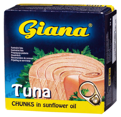 Obrázok GIANA TUNIAK KÚSKY V SLNEČ.OLEJI 80G