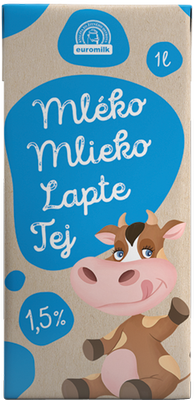 Obrázok EUROMILK MLIEKO 1,5% UHT 1L