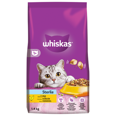 Obrázok WHISKAS GRANULY S KURACÍM  MÄSOM 1,4KG