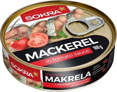 Obrázok SOKRA MAKRELA V PARADAJK.OMÁČKE 160G