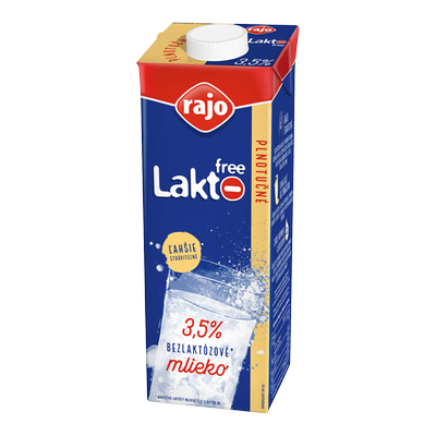 Obrázok RAJO LAKTOFREE MLIEKO 3,5% UHT 1L