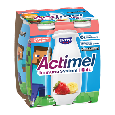 Obrázok DANONE ACTIMEL KIDS JAHODA/BANAN 4X100G
