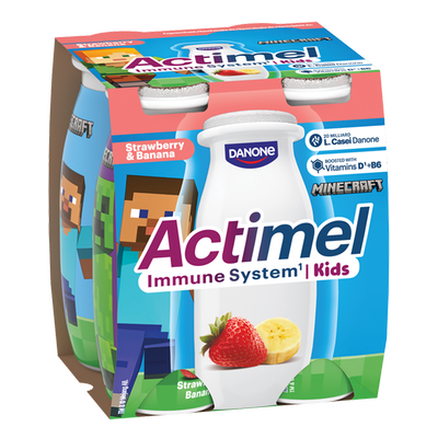 Obrázok DANONE ACTIMEL KIDS JAHODA/BANAN 4X100G