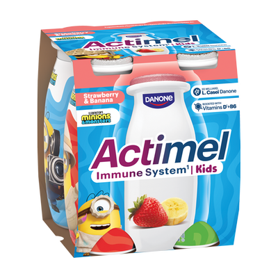 Obrázok DANONE ACTIMEL KIDS JAHODA/BANAN 4X100G