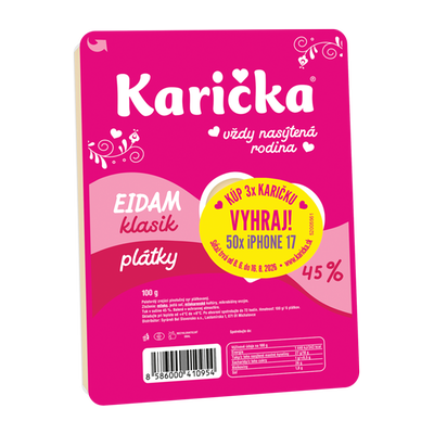 Obrázok KARIČKA EIDAM PLÁTKY KLASIK 100G