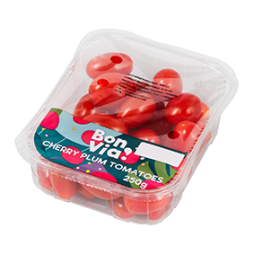 Obrázok RAJČIAKY ČERVENÉ CHERRY OVÁLNE 250G/BV