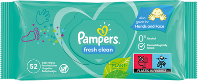 Obrázok PAMPERS WIPES 52KS FRESH CLEAN