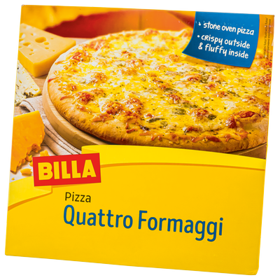 Obrázok BILLA PIZZA QUATTRO FORMAGGI 340G