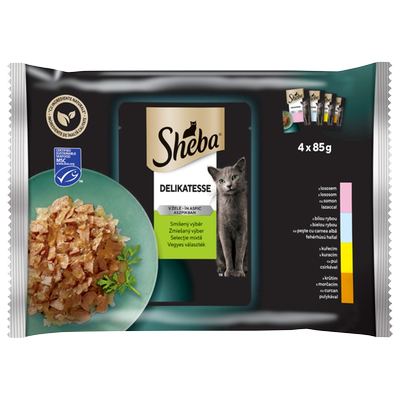 Obrázok SHEBA KAPSICKA ZMIES.VYBER V ZELE 4X85G