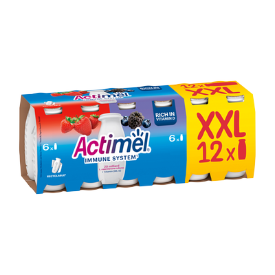 Obrázok DANONE ACTIMEL JAHODA-ČUČORIEDKA 12X100G