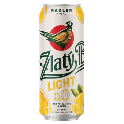 Obrázok ZB RADLER CITR.BEZ CUKRU 0,0% 0,5L PLECH