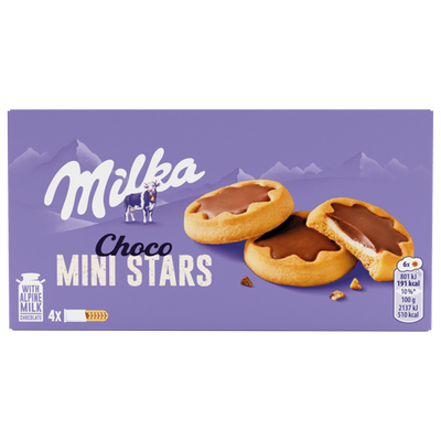 Obrázok MILKA WHITE CHOCO MINI HVIEZDIČKY 150G